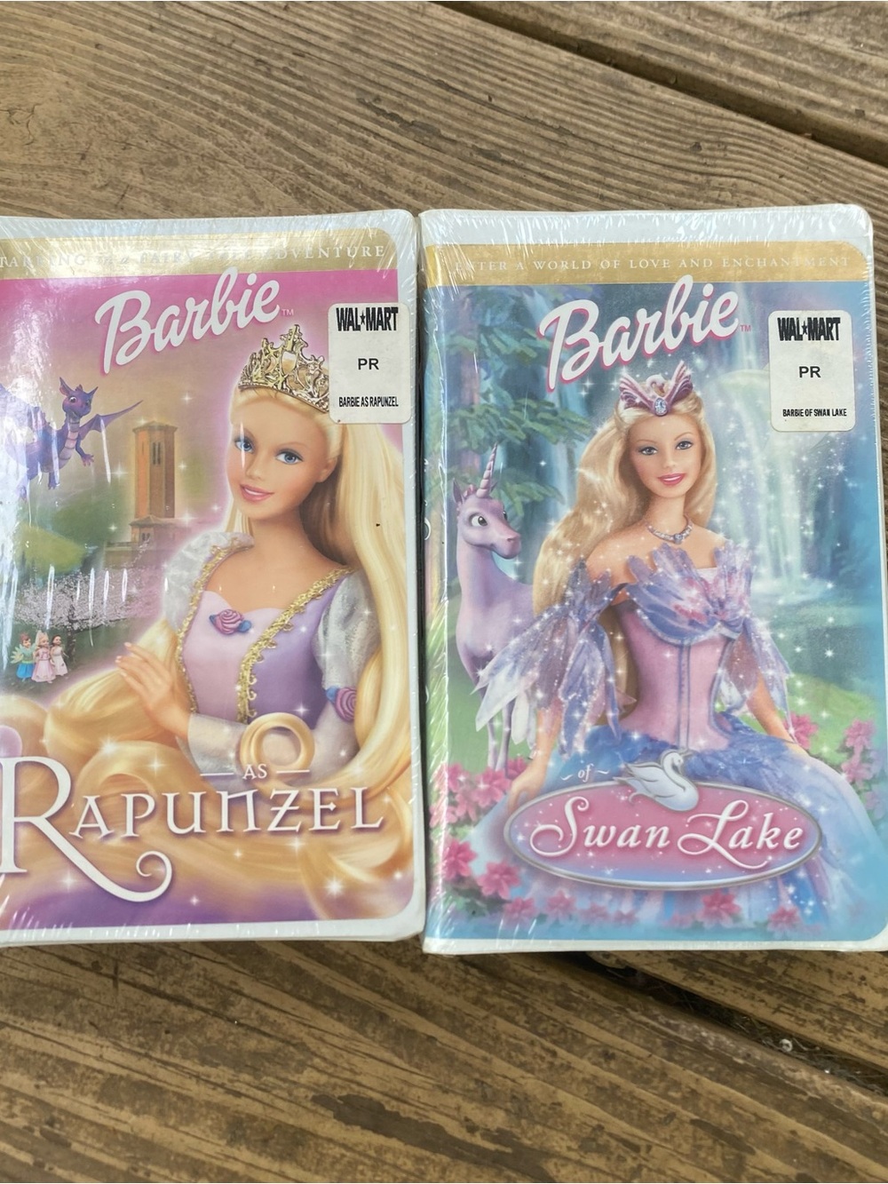 Sealed Barbie VHS Lot - Rapunzel (2002) & Swan Lake (2003) Brand New